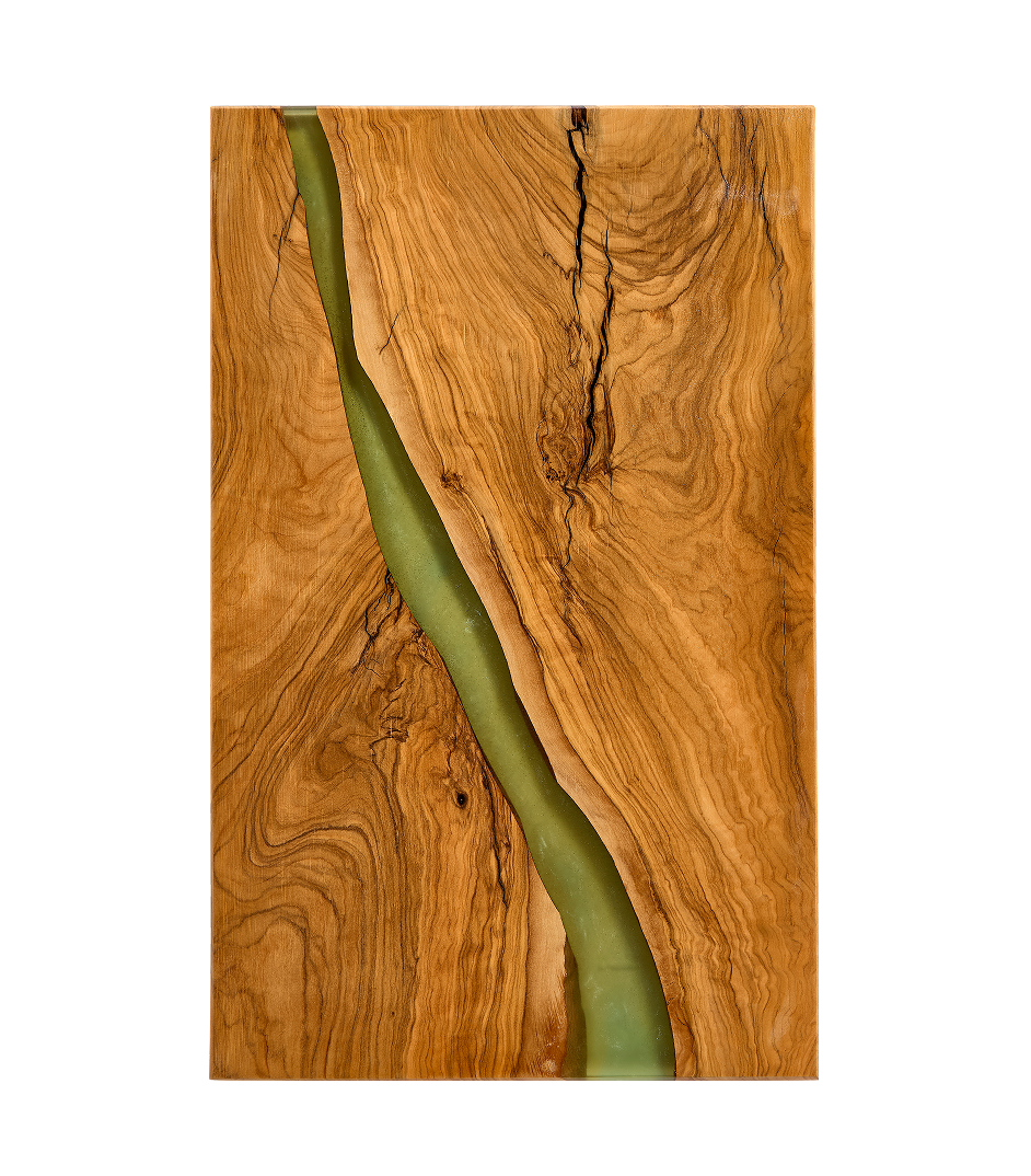 Olive Wood & Resin River Board