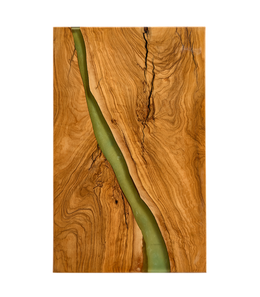 Olive Wood & Resin River Board